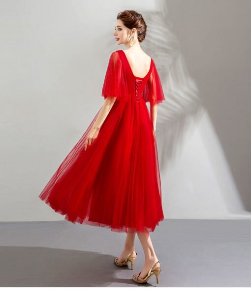 cocktail dress red-0887-07