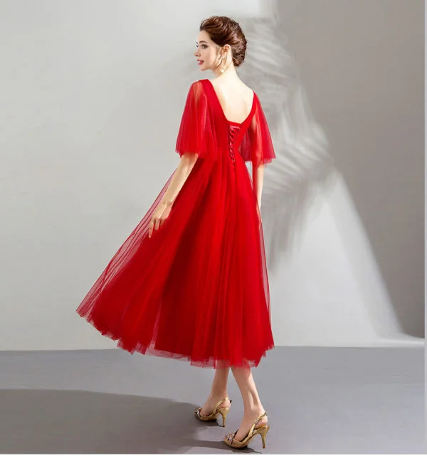 cocktail dress red-0887-07
