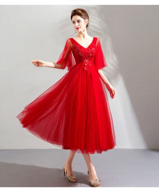 cocktail dress red-0887-08