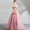 long pink prom dress-0895-03