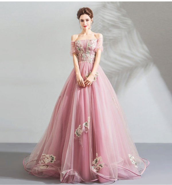 long pink prom dress-0895-03