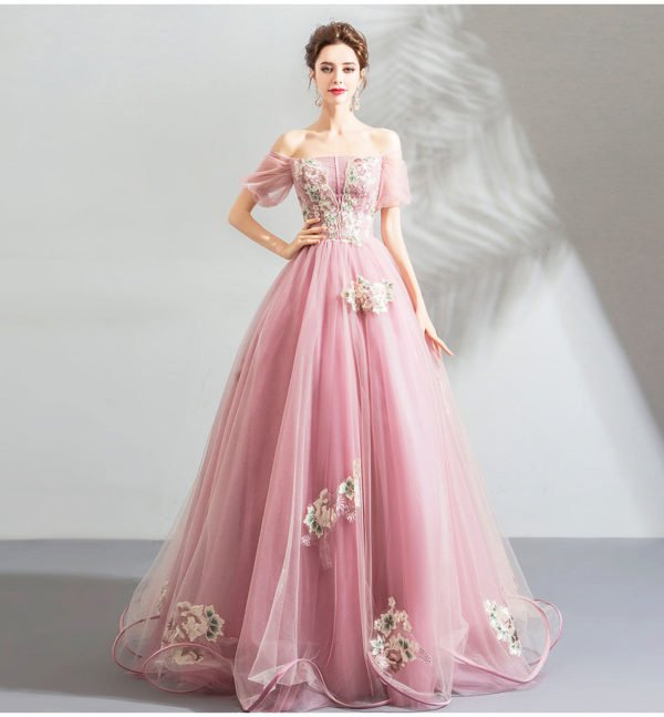 long pink prom dress-0895-04