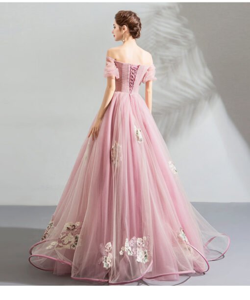 long pink prom dress-0895-07