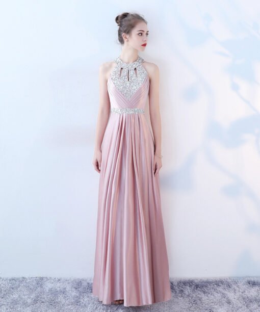 pink long evening dress-0881-03