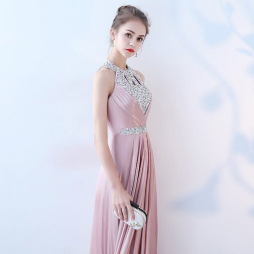 pink long evening dress-0881-05