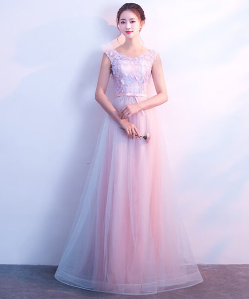 pink long prom dress-0879-01