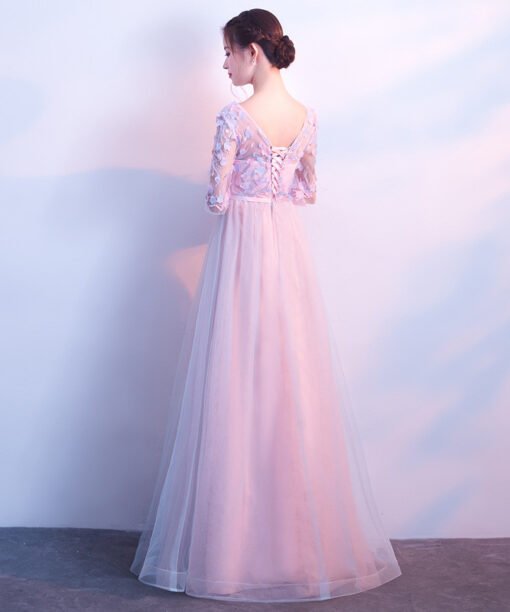 pink long prom dress-0879-04