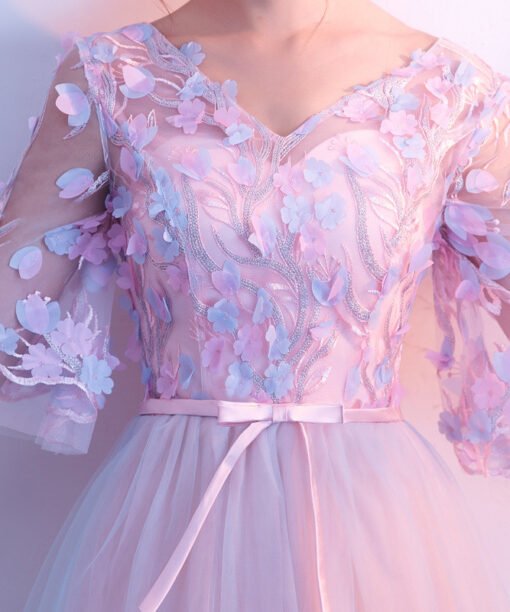 pink long prom dress-0879-05