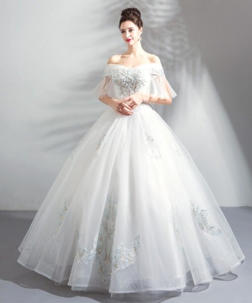 princess ball gown wedding dress-0889-08