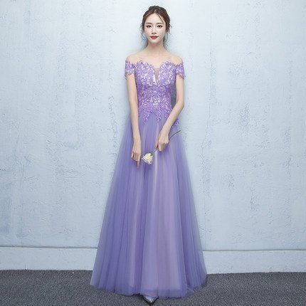 purple prom dresses with sleeves