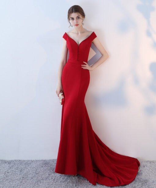 red formal dress-0865-02