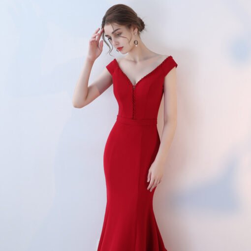 red formal dress-0865-03