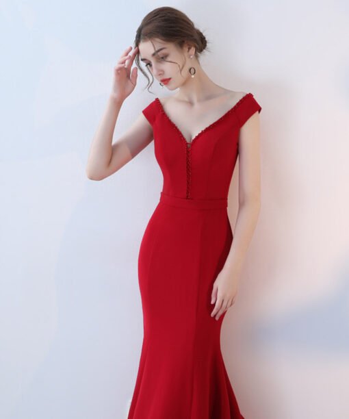 red formal dress-0865-03