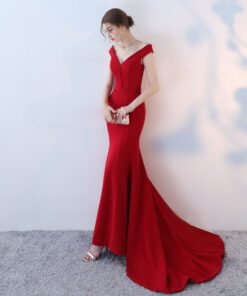 red formal dress-0865-04