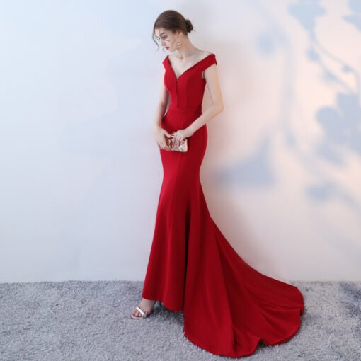 red formal dress-0865-04
