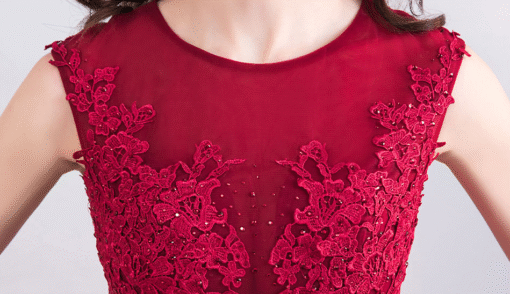 red high low dress 0900-02