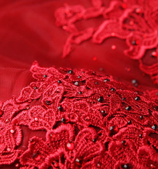 red high low dress 0900-03