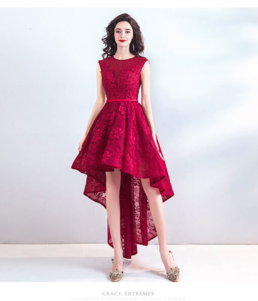 red high low dress 0900-05