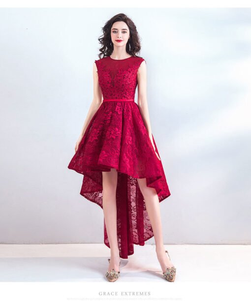 red high low dress 0900-05