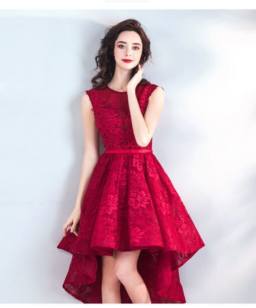 red high low dress 0900-08