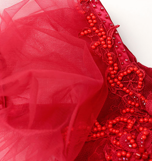 short red prom dress 0903-02