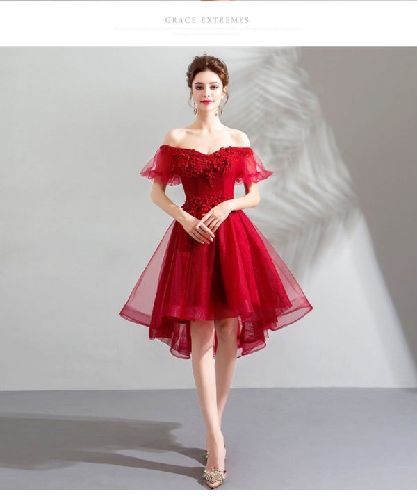 short red prom dress 0903-05