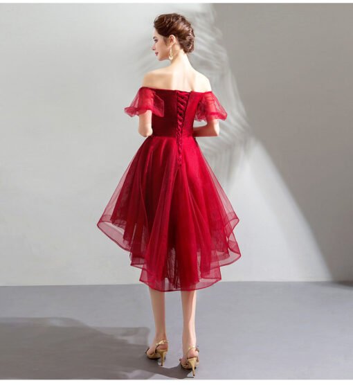 short red prom dress 0903-07
