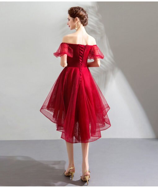 short red prom dress 0903-07