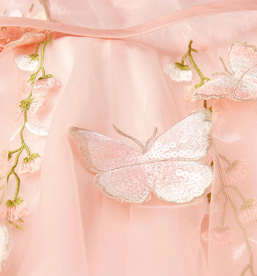 tea length pink prom dress-0893-03