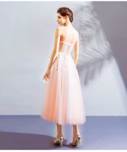 tea length pink prom dress-0893-04