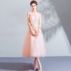 tea length pink prom dress-0893-06