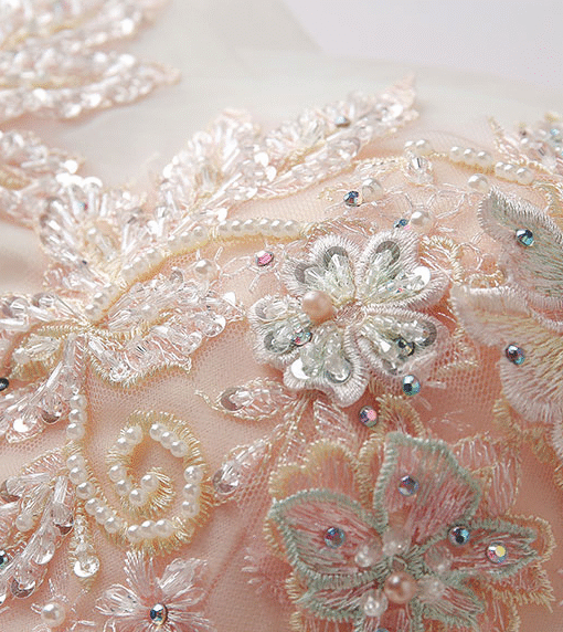 white and champagne wedding dress 0904-03