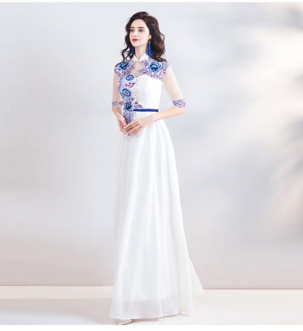 white formal dress 0898-10