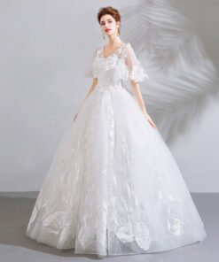 white lace wedding dress-0892-05