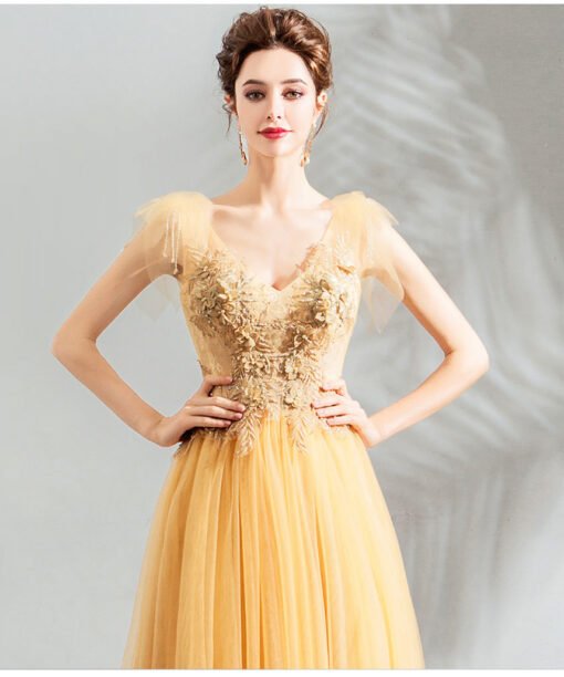 yellow prom dress-0896-07