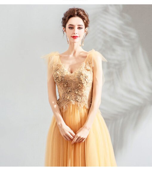 yellow prom dress-0896-08
