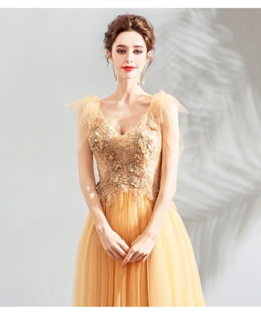 yellow prom dress-0896-08