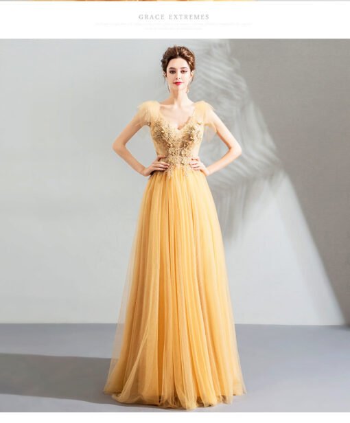 yellow prom dress-0896-09