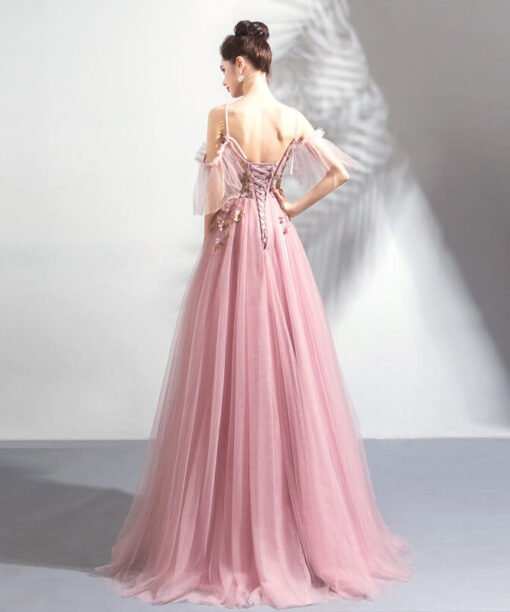 Spaghetti Strap prom dress 0922-03