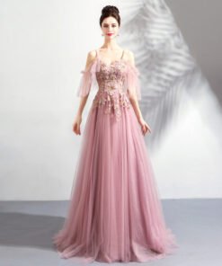 Spaghetti Strap prom dress 0922-04