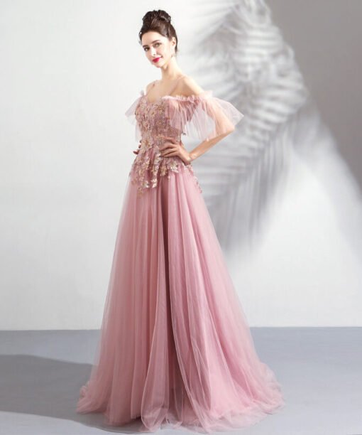 Spaghetti Strap prom dress 0922-05