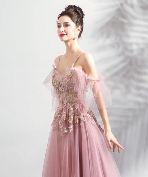 Spaghetti Strap prom dress 0922-07