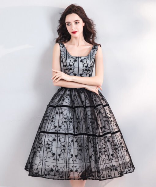 black lace cocktail dress 0914-02