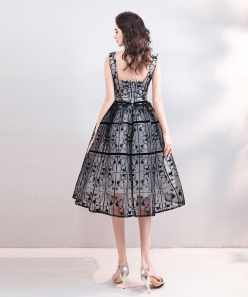 black lace cocktail dress 0914-03