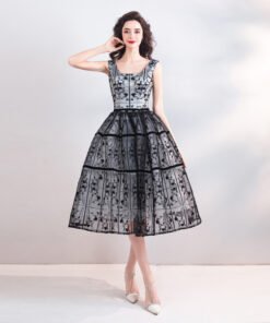 black lace cocktail dress 0914-04