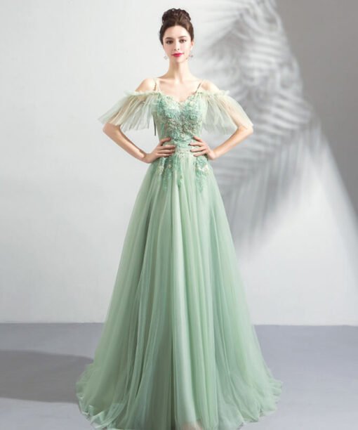 green prom dress 0920-04