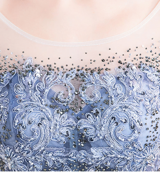 grey mermaid dress 0917-07