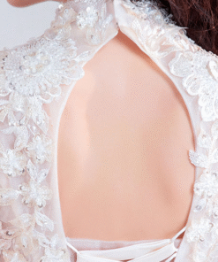 high neck wedding dress 0915-02