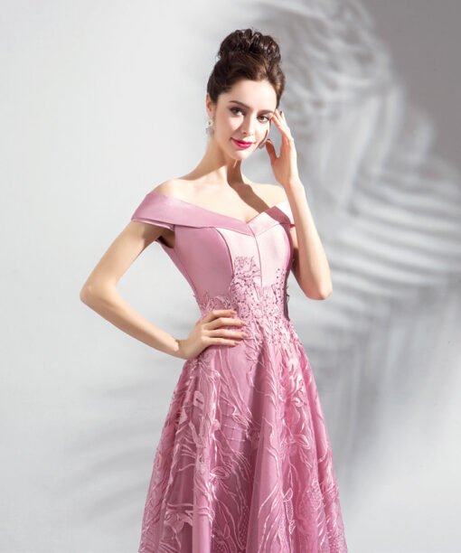 pink long prom dress 0908-04