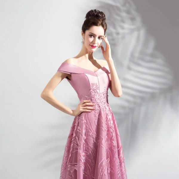pink long prom dress 0908-04
